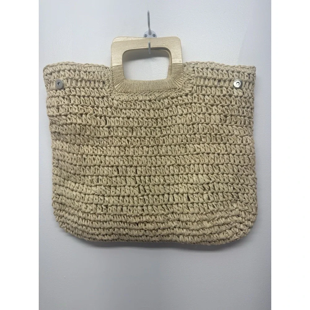 New Women's Melie Bianco Harley Summer Beach Hobo Bag Straw‎  HandBag Handle #48